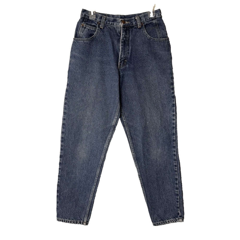 Brittania Easy Fit Jeans Women 8 Petite Blue Denim Vintage High Rise Tapered